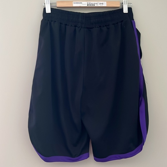 Black and Purple Los Angeles Lakers Men's Shorts - Picture 2 of 3